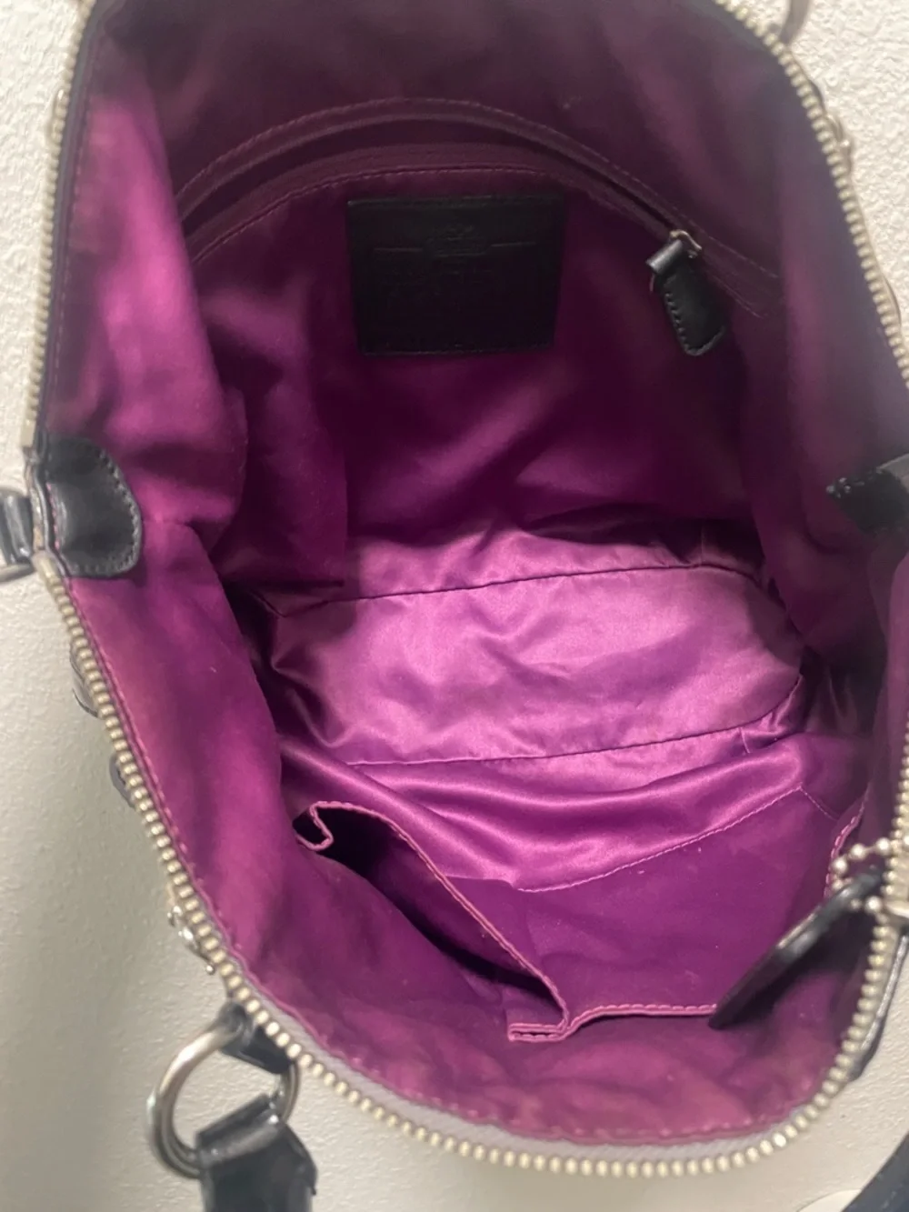 Y2K Coach Zebra Print Satchel in Black and Silver - Picture 11 of 13